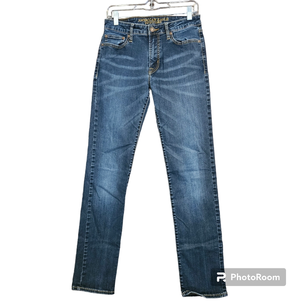 Stylish Slim Straight Jeans - Blue